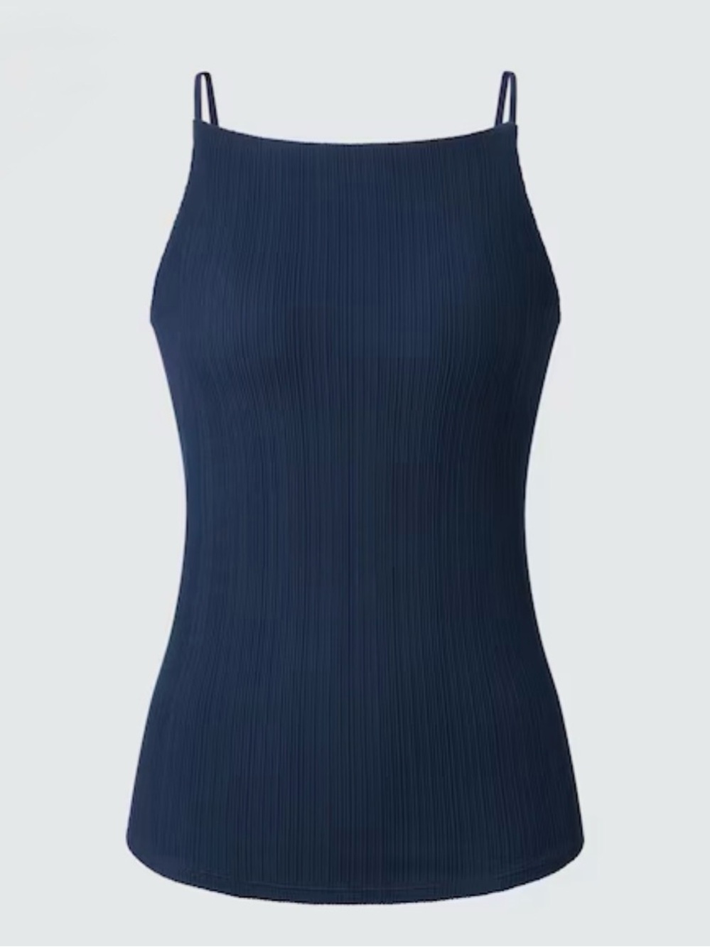 Mame Kurogouchi Uniqlo Navy Ribbed Bra Camisole High straight neck top M EUC